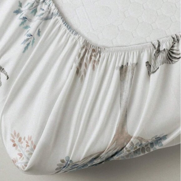 GLLQUEN BABY Crib & Toddler Mattress Fitted Sheet Set 2-Pack Boys Girls 47x24x6' - Picture 6 of 9